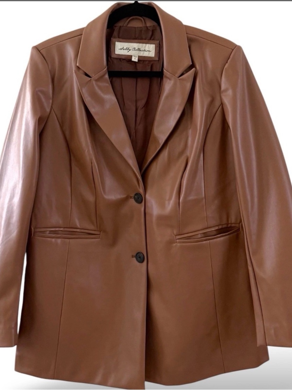 SEBBY Faux Leather Blazer - S (NWT)